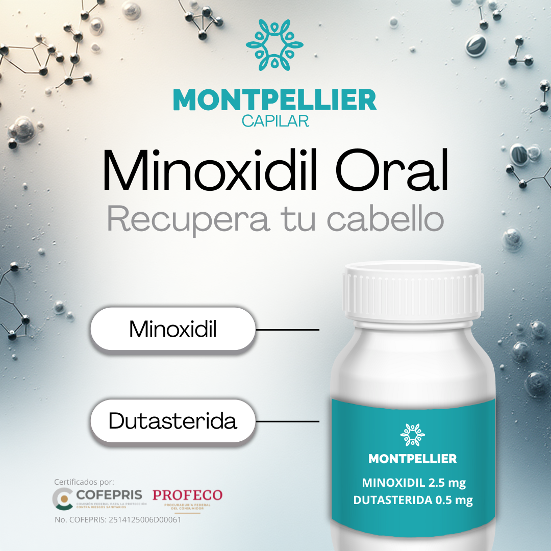Minoxidil 2.5mg + Dutasterida 0.5mg 60 caps